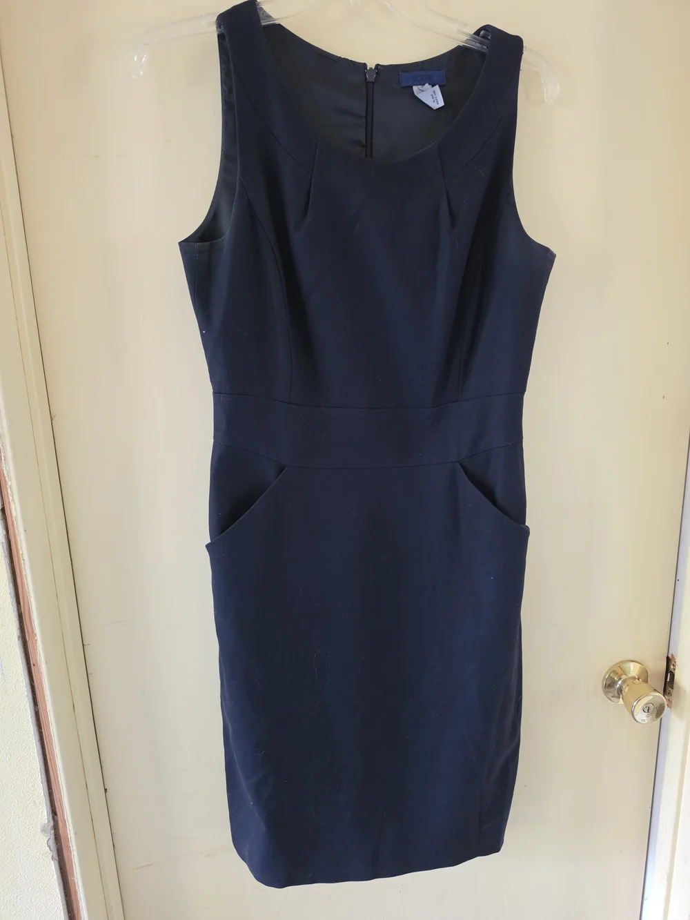 J. Crew Navy Sleeveless Sheath Dress